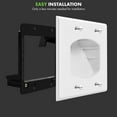 thumbnail image 5 of TOPGREENER Recessed Low Voltage Cable Wall Plate, Pass-Through Wall Plate with Mounting Brackets, Size 2-Gang, Polycarbonate Thermoplastic, White, 2 Pack, 5 of 5
