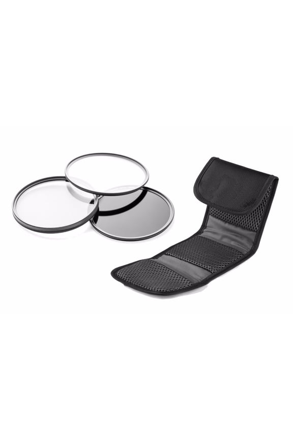 Nikon 1 Nikkor AW 11-27.5mm f/3.5-5.6 High Grade Multi-Coated, Multi-Threaded, 3 Piece Lens Filter Kit (40.5mm) Made By Optics + Nw Direct Microfiber Cleaning Cloth.