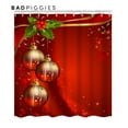 thumbnail image 3 of BadPiggies Christmas Shower Curtain Waterproof Polyester Bath Curtain With Hooks For Bathroom Home Christmas Decoration 71" x 71", 3 of 6