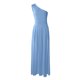 thumbnail image 1 of Vestido de mujer de moda casual de verano sin mangas de color sólido con un solo hombro Pompotops ghjkhdj18336, 1 of 5