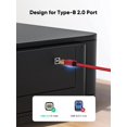 thumbnail image 4 of Cable de impresora CableCreation USB B a USB C (3,05 m), color rojo, 4 of 7