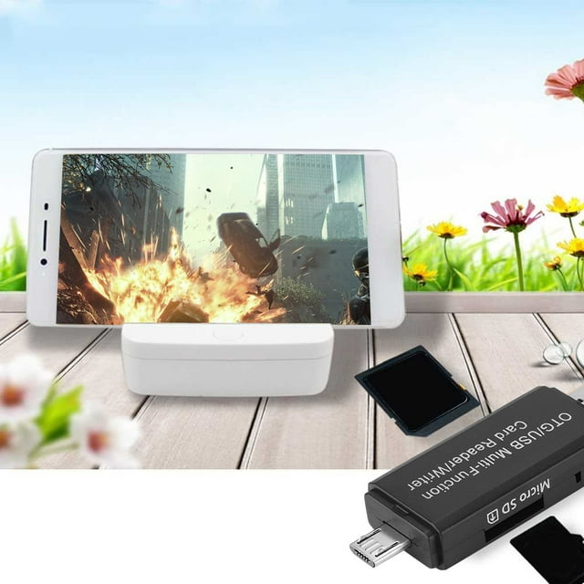 Interfaz USB/Micro USB Lector De Tarjetas SD/Micro SD Plug And Play, Grabador De Tarjetas De Alta Velocidad De Transmisión De 480 Mbps, Lector De Tarjetas, Para Teléfonos