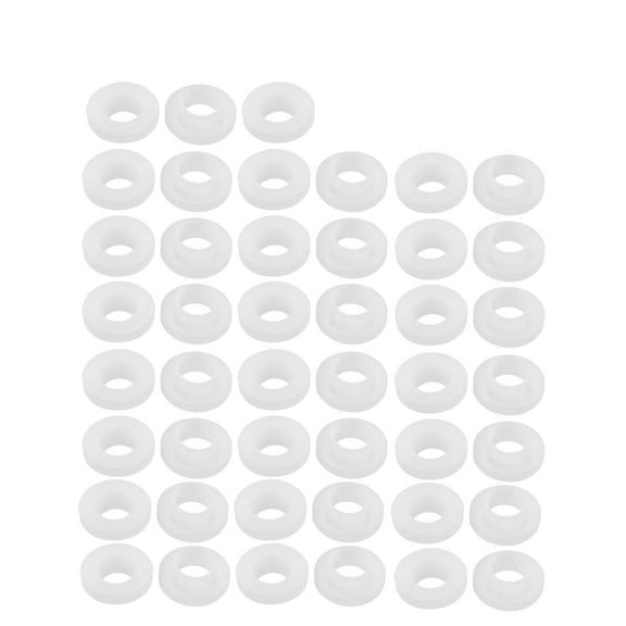 45pcs Clear Silicone Round Flat Washer Assortment Size 9x19x3mm Flat Washer