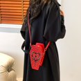 thumbnail image 4 of Bolso tipo cartera informal para mujer, bolso Hobo elegante con correa ajustable en forma de telaraña y ataúd, 4 of 8