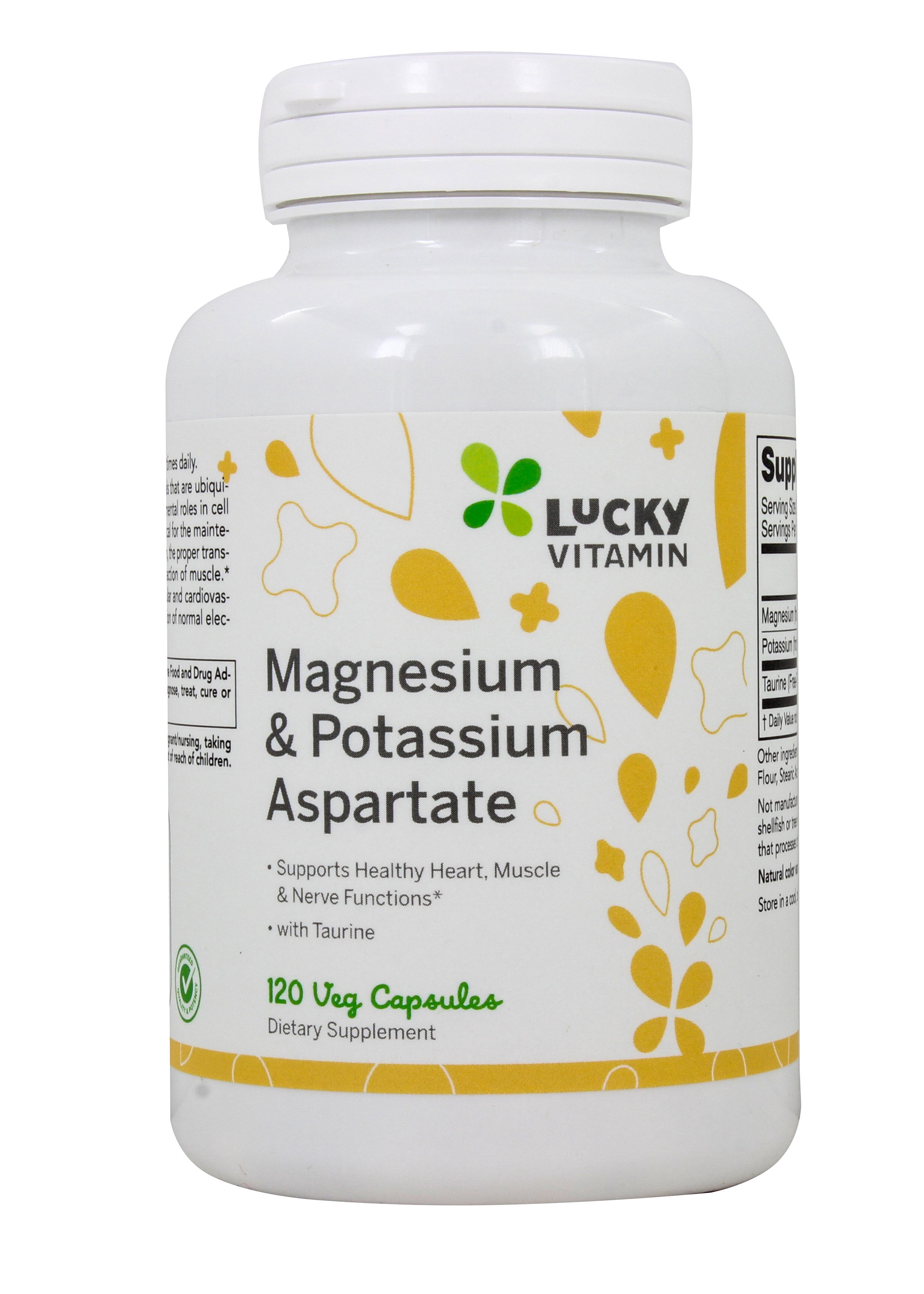 LuckyVitamin Magnesium & Potassium Aspartate 120 Veg Capsules