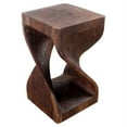 thumbnail image 2 of Home Square 20x12" Traditional Wood Twist End Table in Mocha Brown - Set of 2, 2 of 7