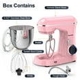 thumbnail image 6 of Honinst 6.5 QT Electric Stand Mixer, 10+P Speeds Lightweight with Tilt-Head Kitchen Stand Mixer, Dough Hook, Whisk, Beater and Bowl, Food Mixer for Baking, Cake and Most Home Cooks, 6 of 8
