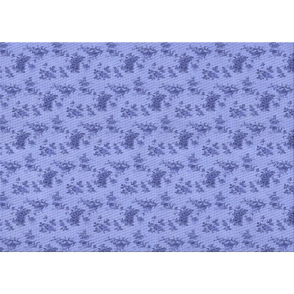 Ahgly Company Machine Washable Indoor Rectangle Transitional Day Sky Blue Area Rugs, 2' x 3'