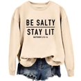 thumbnail image 4 of Clothing! Sweatshirt for Women Be Stay Lit Sweatshirt for Women Loose Fit Sayings Shirt Gifts for Women Oversized Sweatshirt for Women Brown Xl, 4 of 4