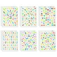 thumbnail image 1 of 12 hojas de pegatinas para decoración de uñas, pegatinas autoadhesivas para uñas para mujeres y niñas, brillan en la noche, decoración de uñas DIY, 6,2*5,3 cm, 1 of 5