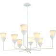 thumbnail image 4 of Progress Lighting Pinellas 8-Light Chandelier, Whiteplaster, Opal Glass Shades, 4 of 12