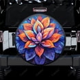 thumbnail image 2 of Abstract Painting Of Colorful Flower Polyester Universal Spare Wheel Tire Cover Wheel Covers for Trailer RV SUV Truck Camper, 2 of 5