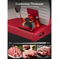 thumbnail image 3 of FOHERE Meat Slicer, 250W Deli & Food Slicer with Three 7. 5inch Stainless Steel Blades and Food Tray, Red, 3 of 8