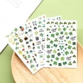thumbnail image 3 of 10 Sheet Clover Pattern Nail Art Stickers Decals Self Adhesive Stickers Clover Pattern Label Stickers for Laptop Planners Scrapbook Suitcase Diary Notebooks Valentine's Day Elegant Gifts Colorful, 3 of 4