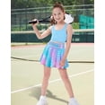 thumbnail image 2 of OlyPegic Girls Tennis Skirt with Pocket Shorts Toddler Kids Athletic Skorts Sports Golf Running Workout Flowy Skirt 4-9Y, 2 of 7