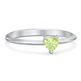 thumbnail image 1 of Heart Birthstone Ring - Peridot (August), 1 of 6