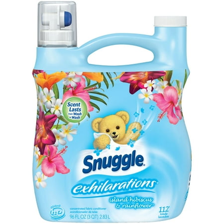 Snuggle Exhilarations Liquid Fabric Softener, Island Hibiscus & Rainflower, 96 Ounce, 112