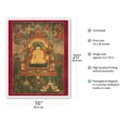 thumbnail image 2 of Buddha Shakyamuni in the Mahabodhi Temple - Vintage Tibetan Thangka Buddhist Painting - Tibet, 19th Century - Fine Art Matte Paper Print (Unframed) 16x20in, 2 of 4