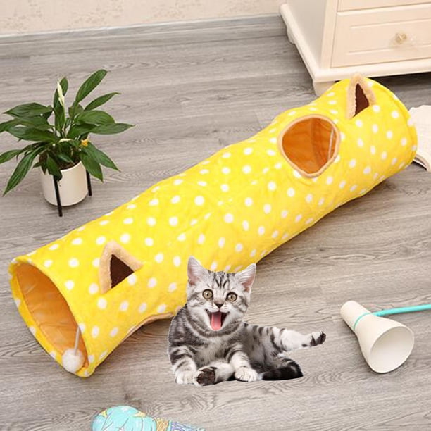 de juguete para , divertidos tubos de para mascotas, plegables, juguetes para animales , juguetes para , hurones, - AMARILLO Salvador Túnel de gato