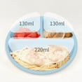 thumbnail image 3 of D-GROEE Suction Toddler Plates Grid Partitions - BPA Free Food Grade Silicone- Microwave & Dishwasher Safe Baby Suction Plate, 3 of 7