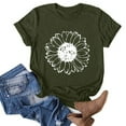 thumbnail image 1 of Babysbule Hauts en Liquidation pour Femmes T-shirt à Manches Courtes Imprimé Col Rond Mode Décontractée Ample, 1 of 6
