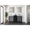 thumbnail image 2 of Lexora Home Zilara 60" Double Marble Top Bathroom Vanity with Chrome Faucet, 2 of 15