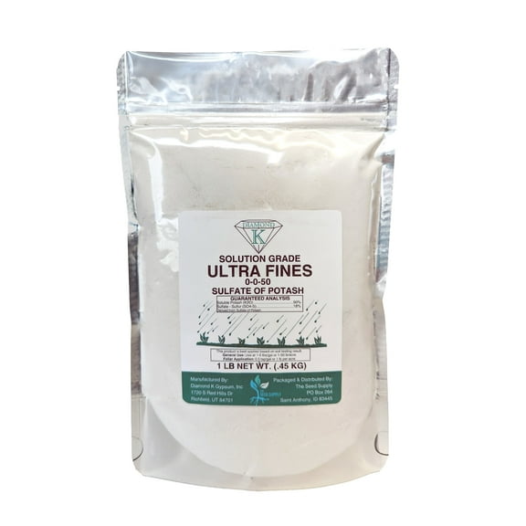 1 Pound Organic Solution Grade Sulfate of Potassium SOP Fertilizer Powder 0-0-50