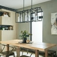 thumbnail image 3 of 52033BK Kichler Lighting Kitner - 3 Light Linear Chandelier In Vintage Industrial Style-18.5 Inches Tall and 10.5 Inches Wide-Black Finish, 3 of 7