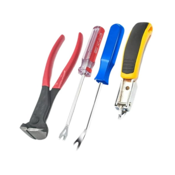 4x Juego de Herramientas para quitar grapas de tapicería, herramienta para quitar uñas, extractor de para marco de fotos de pared