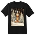thumbnail image 2 of Plus Size Shirt for Women Black Tops for Women Short Sleeves Shirt for Women Snow Scene 1 T Shirt Oversized Shirt for Women S, 2 of 5