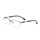thumbnail image 5 of Jumpingount Gafas de lectura de medio marco de Metal Unisex, lentes de plástico, gafas ligeras, sin receta, negocios Plata 2piezas, 5 of 6