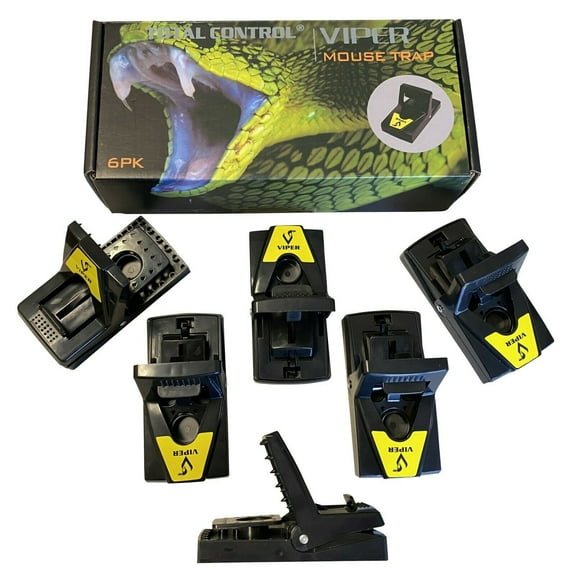 Viper Mouse Traps Lightning Fast Snap Trap, Premium Mouse Trap for Indoor / Outdoor - 6 Pack