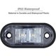 thumbnail image 4 of 4 Pack Side Lights Front and Rear Clearance Lights LED Side Light Position Indicator Universal 12V 24V for Car Truck TrailerWhite, 4 of 5
