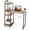 Natural, variant on BarefHaven Computer Desk with Shelves, Space Saving Home Office Desk with 3-Tier Ladder Shaped Storage Bookshelf, Modern Writing Study Desk with Metal Frame, Compact Computer Workstation (Black)
