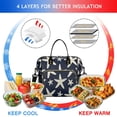 thumbnail image 4 of OBREWU Summer Ocean Starfish Women's Insulated Leakproof Large Lunch Bag, Oxford Cloth, 4 of 7