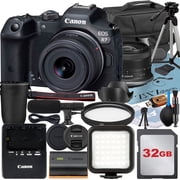 Canon EOS R7 Mirrorless Camera with RF-S 18-45mm Lens + 32GB Memory Card + Case + LED Flash + ZeeTech Accessory Bundle (International Version)