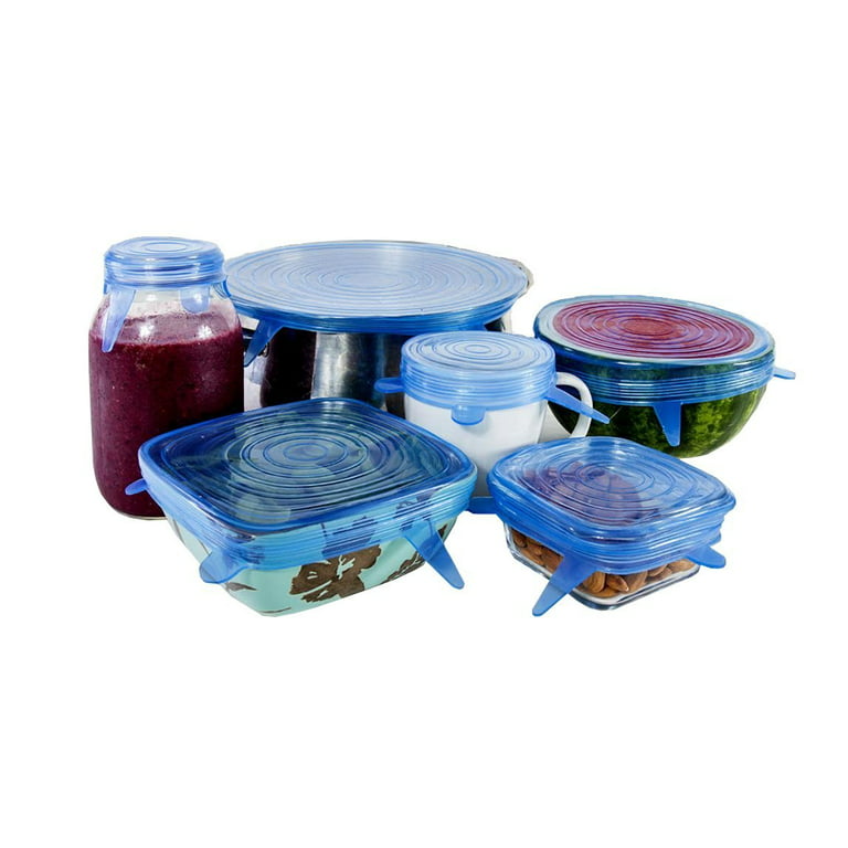 Kitchen + Home Silicone Stretch Lids - Set of 6 Silicone Food