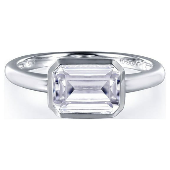 Lafonn Monte Carlo Sterling Silver Platinum Plated Lassire Simulated Diamond Ring (1.74 CTTW)