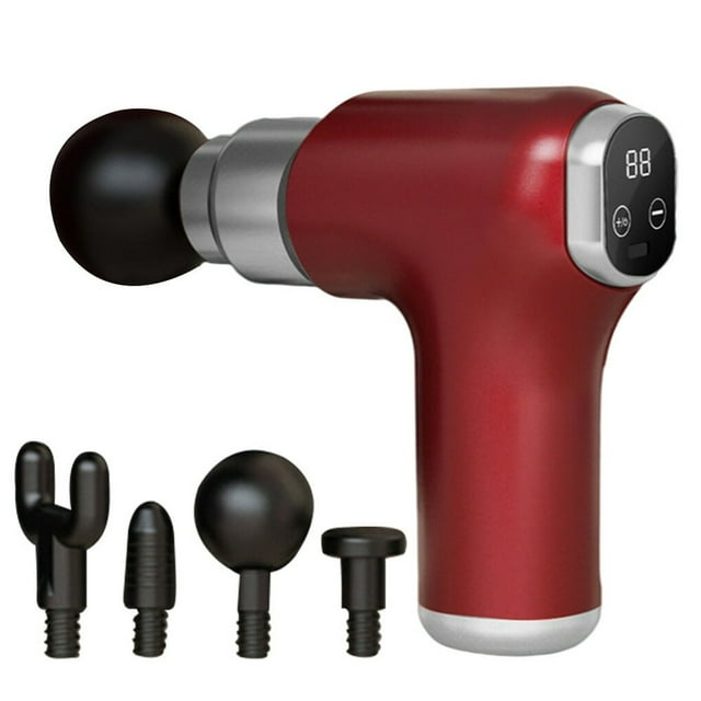 POINTERTECK Masseur Musculaire LCD à Percussion Appareil de Massage Musculaire Relaxation des Tissus Profonds Masseur Réglable Rouge