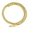 thumbnail image 5 of 2.8mm Polished 14k Yellow Gold Plated Twisted Rope Choker Chain Necklace, 18 inches, 5 of 7