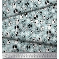 thumbnail image 3 of Soimoi Cotton Duck Fabric Crossbone & Skull Halloween Print Fabric by Yard 42 Inch Wide, 3 of 3