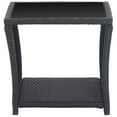thumbnail image 2 of vidaXL 3 Piece Bistro Set with Cushions Poly Rattan Black, 2 of 5