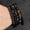 ZJ6091, variant on Elegant Black Matte Braided Bracelet Set for Men with Copper Zircon Embellishments
