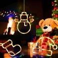 thumbnail image 3 of christmas decor LOLStar Christmas Window Lights 3 Pack Multicolor Christmas Stocking Snowman Santa Hat Lights With Suction Cup Timer Function And Slow Fade Mode Battery Operated Lights For Chr, 3 of 6