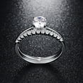 thumbnail image 7 of 1.2 Carat Round Cut White CZ 925 Sterling Silver Crown Wedding Engagement Ring Set, 7 of 7