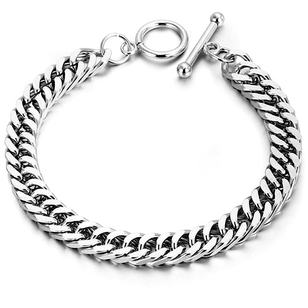 Men's Stainless Steel Hip Hop Chunky 8mm Cuban Curb Link Chain Necklace Bracelet 