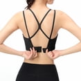 thumbnail image 4 of Bras for Women,High Strength Integrated Sports Bra for Women High Yoga Running Fitness Workout Support,Sports Bras for Women,Black,XL, 4 of 5