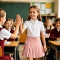 thumbnail image 4 of Girls' Classic Pleated Skirt Preppy School Uniform Style Campus Skirt Clothing, 4 of 8