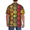 thumbnail image 5 of Disketp Men's Hawaiian Spices And Herbs Print Shirts Button Down Holiday Beach Shirts-Medium, 5 of 7
