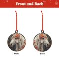 thumbnail image 2 of Cauagu Vintage Floral White Horse Pattern Acrylic Christmas Pendant,1-Pack Christmas Ornaments Xmas Tree Decor Christmas Décor with Ribbon Cute Tree Hanging for Party Favors-Round Shape, 2 of 7